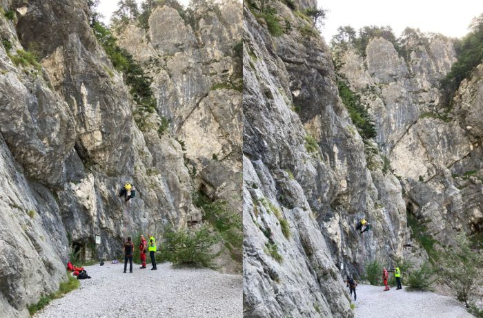 Escursionista bloccato nelle prime lunghezze della ferrata Tenente Ferrante del Rio degli Uccelli