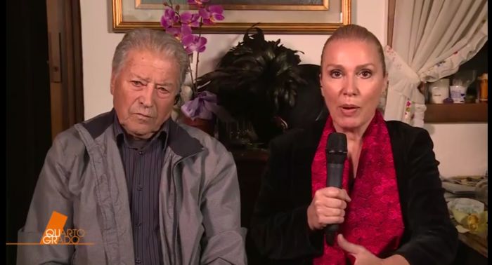 Claudio Sterpin a Quarto Grado: giacca grigia e sguardo di ferro, il look conquista la scena