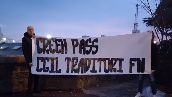Blitz nel weekend nel Porto di Trieste: 'Green pass, Cgil traditori' 