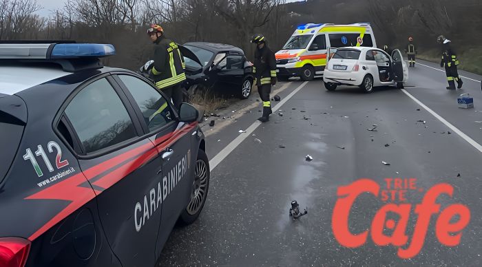 Frontale del lunedì mattina a San Giovanni di Duino, le due conducenti all'ospedale 