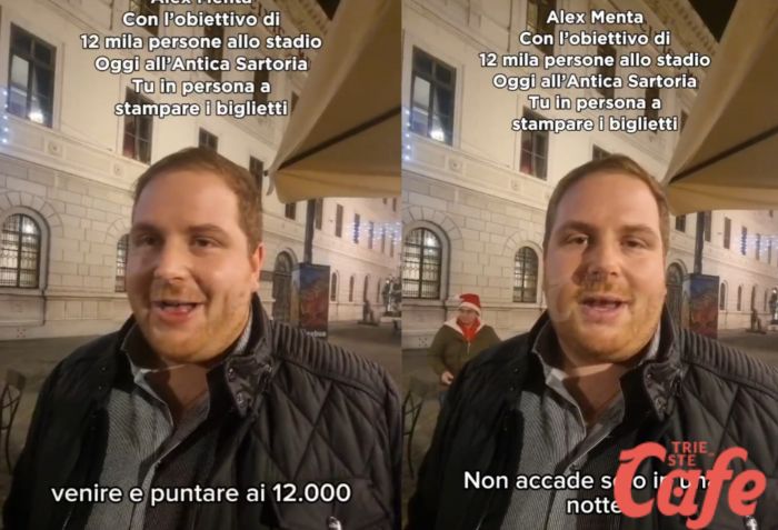 Triestina - Padova, Alex Menta scende in centro per vendere i biglietti 'Tutti al Rocco' (VIDEO-INTERVISTA) 