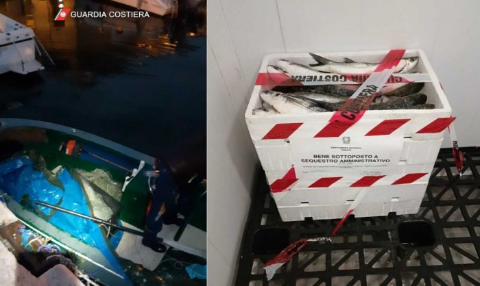 Pescatore di frodo in azione nel Golfo di Trieste nel periodo di Pasqua: pescati 30 kg di pesce! 