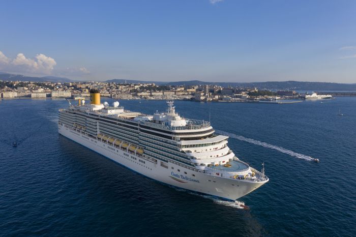 Trieste città delle Crociere, sabato Costa Deliziosa parte da Trieste per il giro del Mondo di 4 mesi 