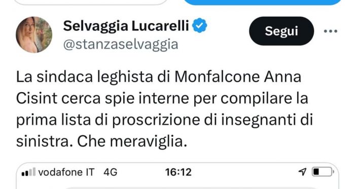 Caso ristoratrice morta, Anna Cisint: 'Anch'io ho subito gogna mediatica da Selvaggia Lucarelli' 
