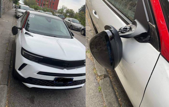 Vandalizzate una decina di auto in strada Vecchia dell’Istria, rotti tutti gli specchietti