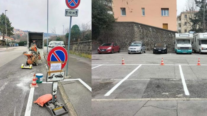 Modifiche alla segnaletica di parcheggio in via Cumano (FOTO) 