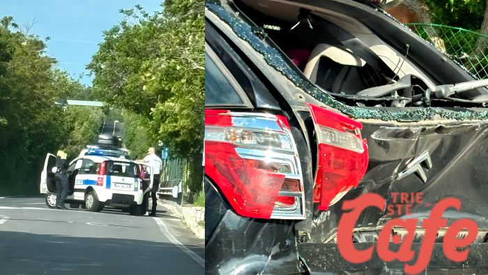 Basovizza, scontro tra due auto: donna all'ospedale
