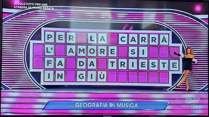 Trieste protagonista questa sera su "La ruota della Fortuna" di Canale Cinque!  