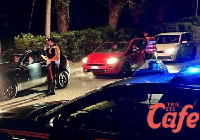 Controlli sabato notte Carabinieri, addio alla patente per 3 triestini amanti del'alcol