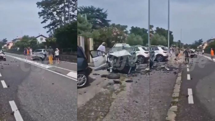 Gravissimo incidente a Sistiana tra 4 auto: c'è una vittima, numerosi feriti. Traffico in tilt (VIDEO) 