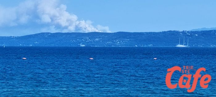 Carso nuovamente in fiamme, maxi incendio e fumo visibile da tutta Trieste 