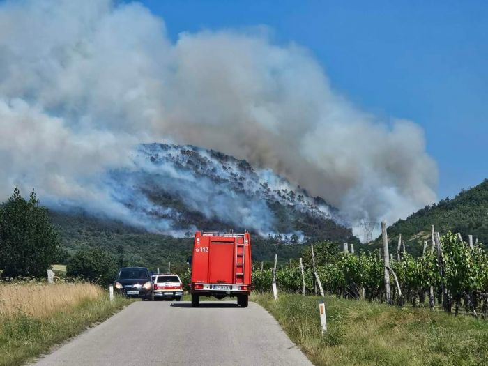 Incendio sul Carso sloveno, vigili del fuoco al lavoro: sviluppato su 120 ettari 