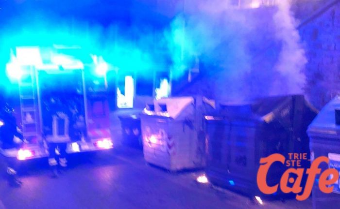 Via Caprin,incendio a bottini delle immondizie (VIDEO) 
