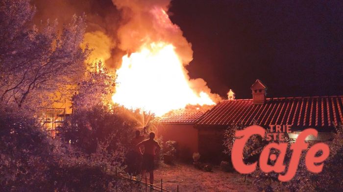 Incendio in una casa a Dolina, fiamme visibili dal Circondario (VIDEO) 