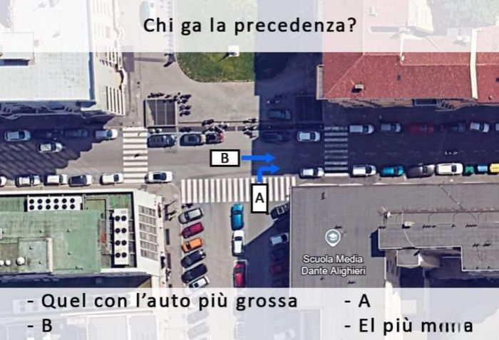 Quiz tutto triestino, via Giustiniano-Cicerone; chi ha la precedenza? Discussioni social 