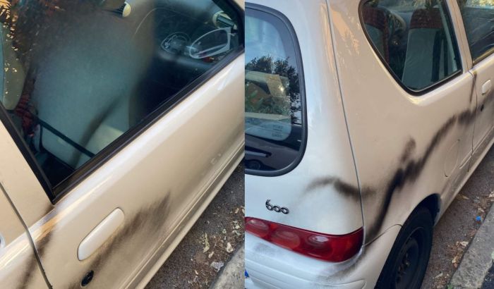 Raid notturno a Trieste: spray nero su dieci auto parcheggiate in via Di Vittorio