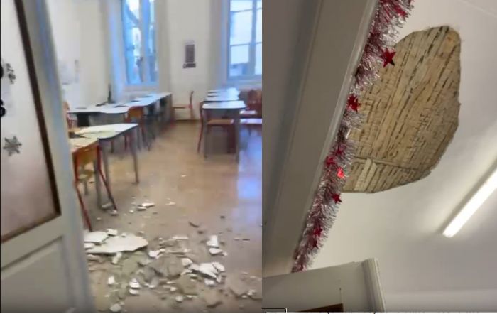Distacco di intonaco: chiusa la succursale del Petrarca, lezioni sospese fino a gennaio