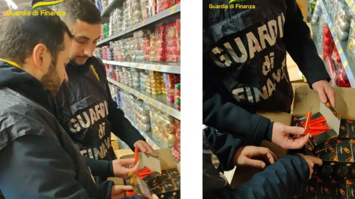 Maxi sequestro di fuochi d’artificio in Fvg: 65.000 articoli accatastati senza sicurezza