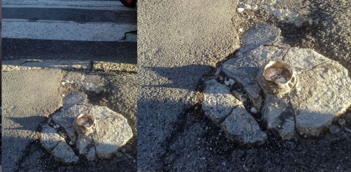 Via Piccardi, buca killer sulle strisce: “Complimenti, rischio di finir a terra”