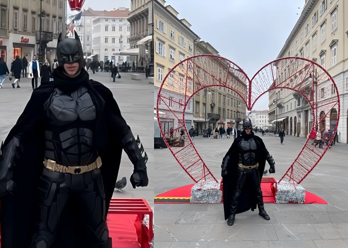 Batman riporta l'ordine in Largo Barriera: "Presto la giustizia tornerà a trionfare"
