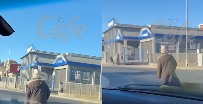 Signora avvistata in mezzo alla rotonda di via Flavia, paura tra i conducenti (VIDEO)