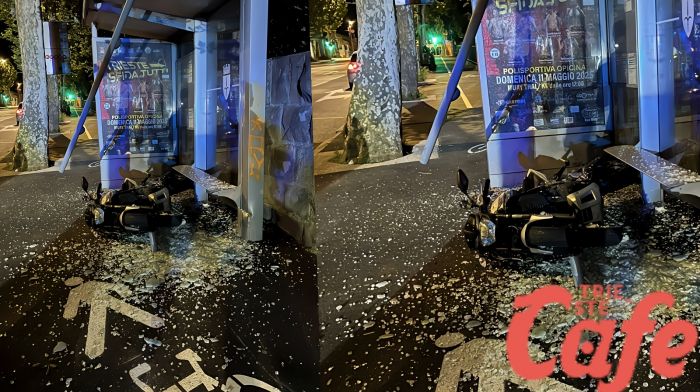 Scooterista perde il controllo in via Salata: urta la pensilina e finisce a terra nella notte