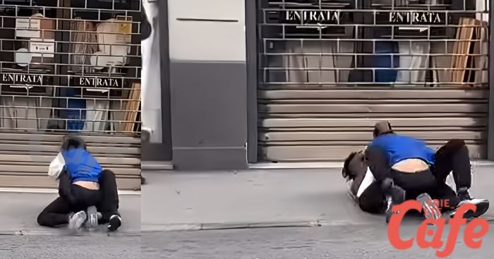 Furiosa lite in via Ghega, due stranieri a terra davanti a un negozio: interviene polizia e 118 (VIDEO) 