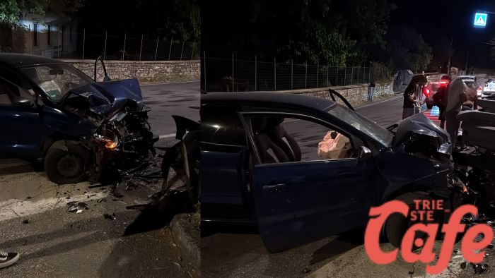 Aurisina, schianto nella notte: giovane perde il controllo dell’auto