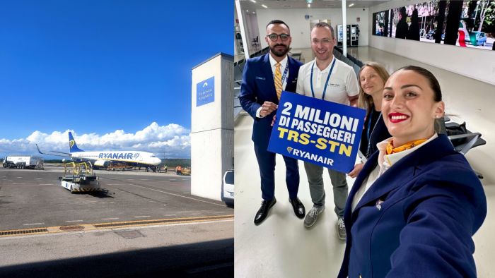Ryanair festeggia 2 milioni di passeggeri sulla rotta Trieste–Londra Stansted: trionfo Fvg! 