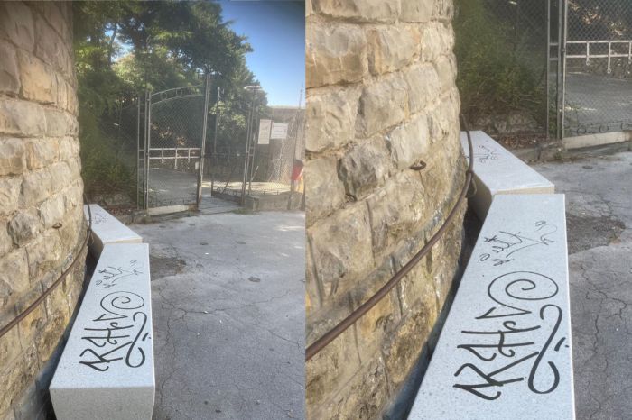Vandalizzate le nuove panchine al Giardino Basevi: «Così si calpesta il bene comune»