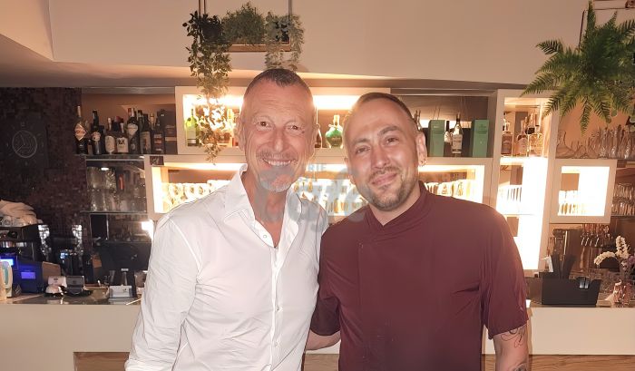 Amadeus a Trieste, cena al Biancospino a base di gnocchetti e prosciutto di San Daniele 
