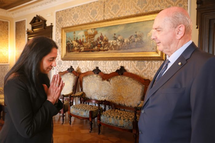Il sindaco Roberto Dipiazza ha ricevuto l'ambasciatrice d'India Vani Rao