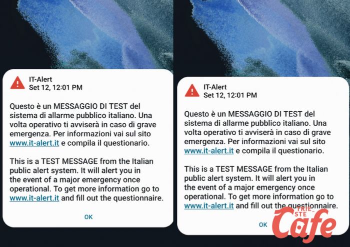 Mercoledì dalle ore 12 e per circa un'ora  nuovo test del sistema di allarme pubblico ItAlert in Fvg