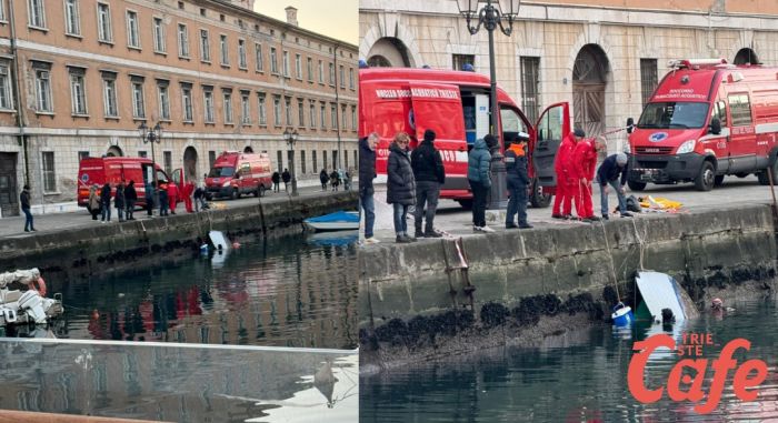 Barca va a fondo nel Canal Grande a Trieste e perde carburante (VIDEO) 