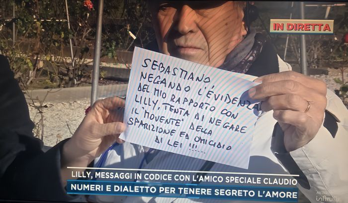 Sterpin a Mattino 5: il cartello che accusa Sebastiano e l’attesa per la super perizia su Liliana