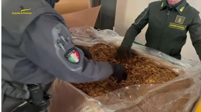 Scoperto deposito clandestino di tabacchi, sequestrati 1.000 kg di tabacco e 4.000 kg di filtri e cartine