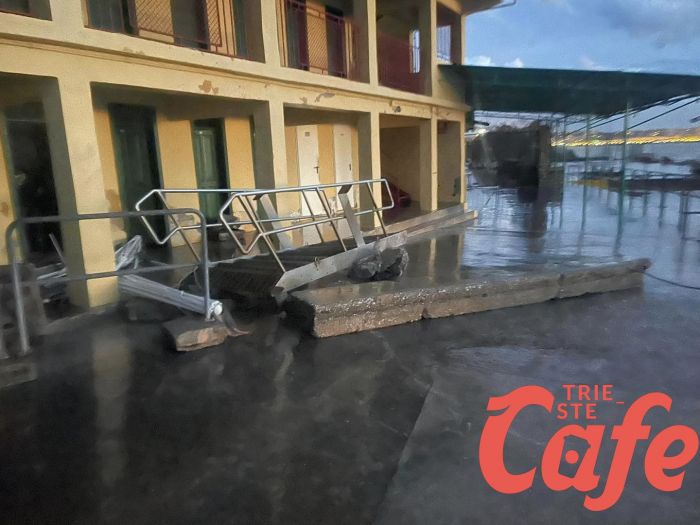 Mareggiata a Barcola, stabilimento CRAL distrutto. Gestore: "se non interverranno le istituzioni impossibile ripartire" (FOTO)