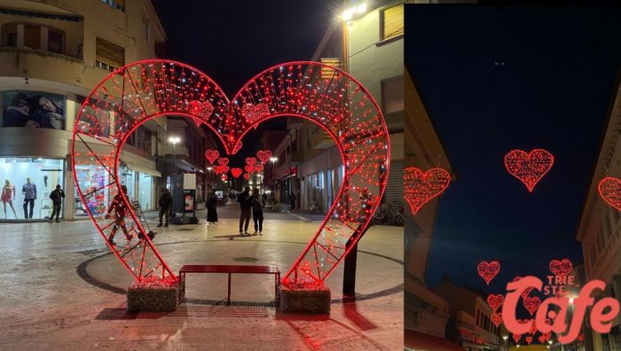 Monfalcone celebra San Valentino con installazioni luminose nel centro cittadino