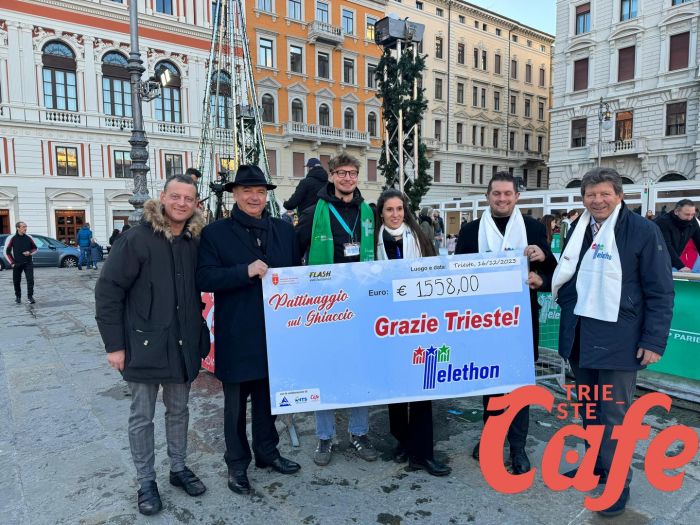 Trieste si conferma città solidale, dalla pista di pattinaggio oltre 1500 euro per Telethon! 