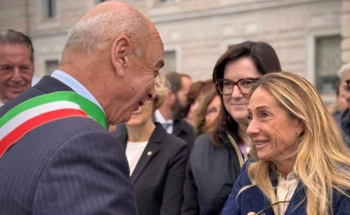 Il sindaco Dipiazza e Arianna Meloni, un incontro speciale tra sorrisi e cordialità