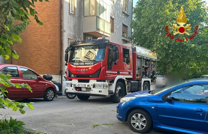 Servola, incendio in un appartamento in via Pitacco: donna all'ospedale, due gatti sani e salvi