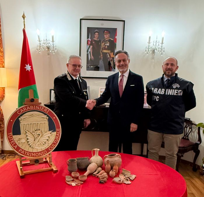 Restituiti a Grecia, Egitto e Giordania preziosi reperti archeologici sequestrati dai Carabinieri TPC (FOTO)