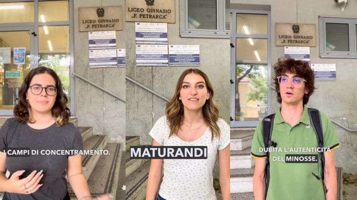 Le voci degli studenti del Liceo Petrarca alla seconda prova di maturità (VIDEO)
