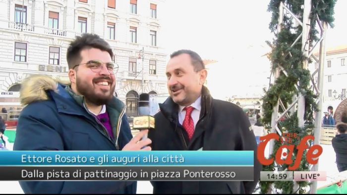 Ettore Rosato e gli auguri alla città da piazza Ponterosso (VIDEO-INTERVISTA)