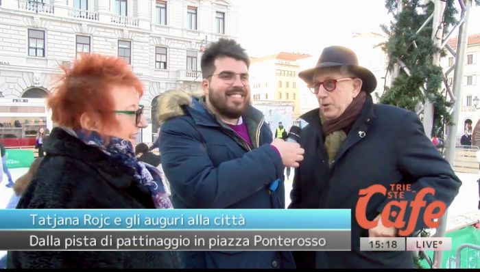 Tatjana Rojc e gli auguri alla città dalla pista di pattinaggio (VIDEO-INTERVISTA)