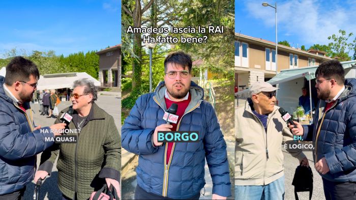 Amadeus lascia la RAI: ha fatto bene? Cosa ne pensano gli abitanti di Borgo San Sergio? (VIDEO)