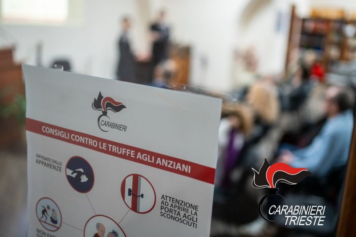 Trieste, due incontri dei Carabinieri per difendersi dalle truffe: appuntamento a Prosecco e Santa Croce