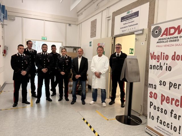 Donazione sangue dei militari dell’Arma dei Carabinieri al Maggiore