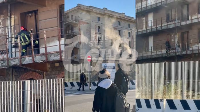 Porto Vecchio, incendio in un palazzo occupato da migranti (VIDEO)
