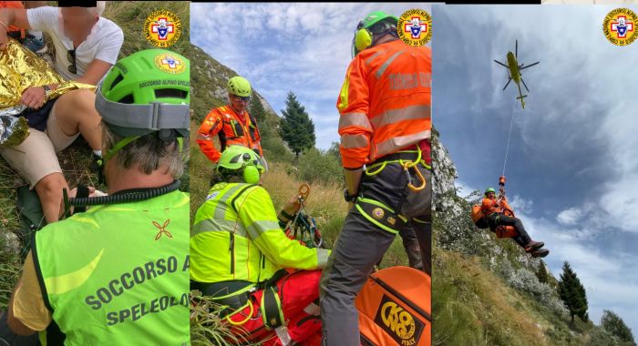 Si procura una probabile frattura ad un arto inferiore mentre percorreva in discesa in comitiva il sentiero:  gita ci conclude in ospedale